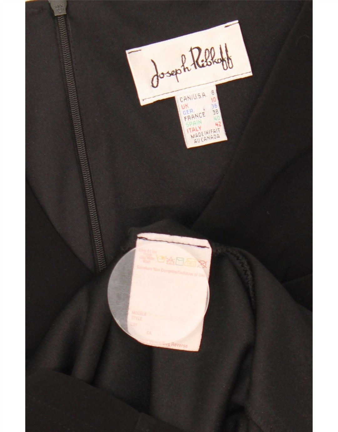 Joseph Ribkoff Dame A-Line Kjole UK 10 Small Black Polyester