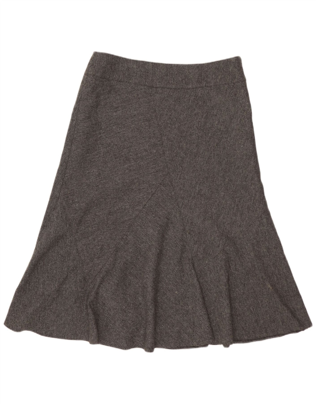 Marks & Spencer A-line nederdel til kvinder UK 12 Medium W32 Grå Flecked New Wool