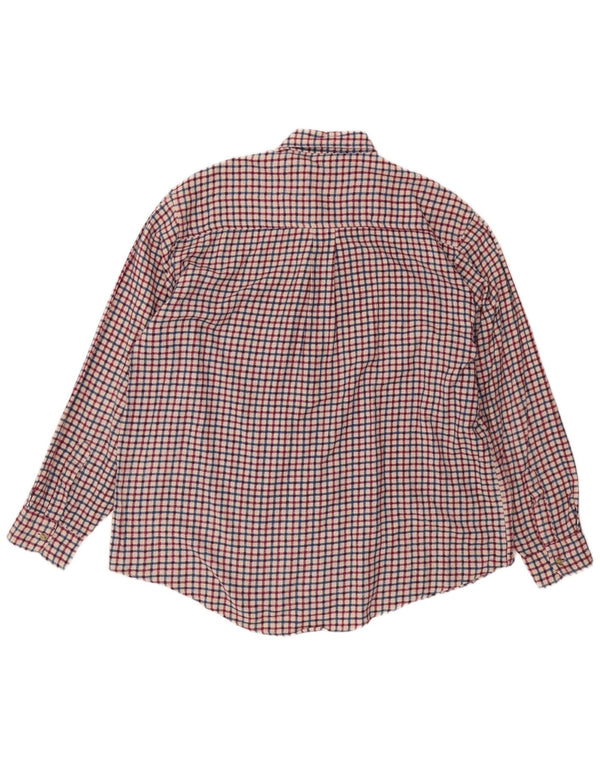 VINTAGE Flanelskjorte til mænd 2XL rød ternet bomuld