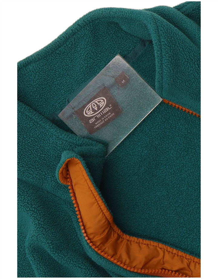 Animal Herre grafisk lynlås-hals Fleece Jumper Medium Grøn Colourblock