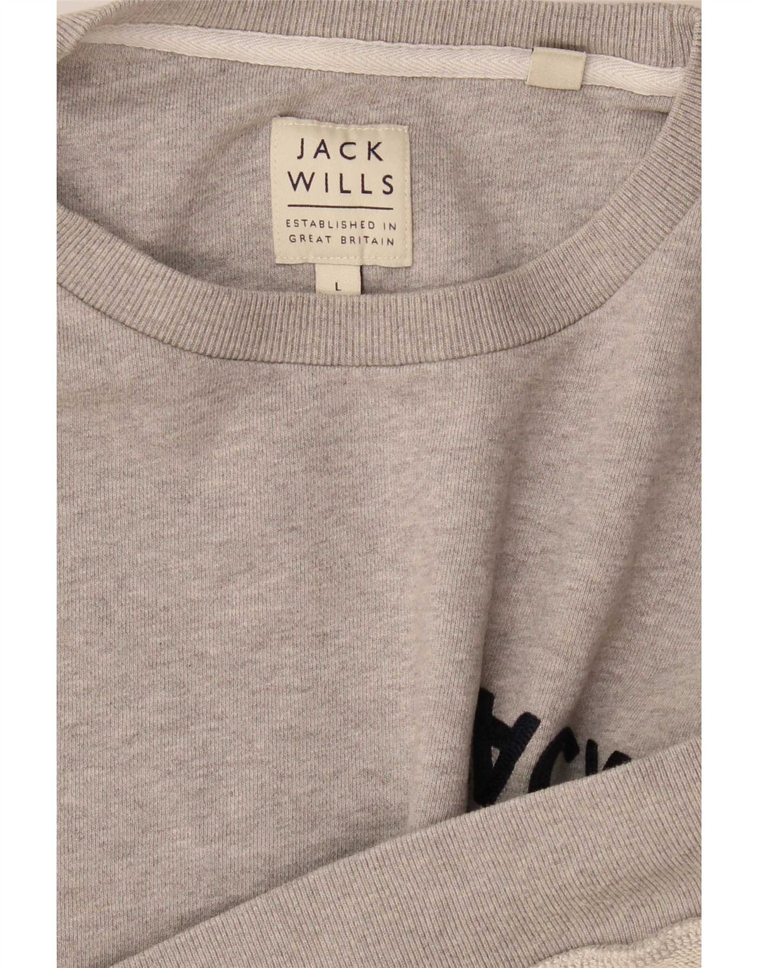 Jack Wills Herre Grafisk Sweatshirt Jumper Stor Grå