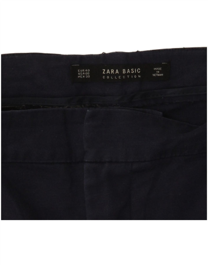 Zara Dame Slim Chino Bukser EU 40 Medium W30 L26 Marineblå