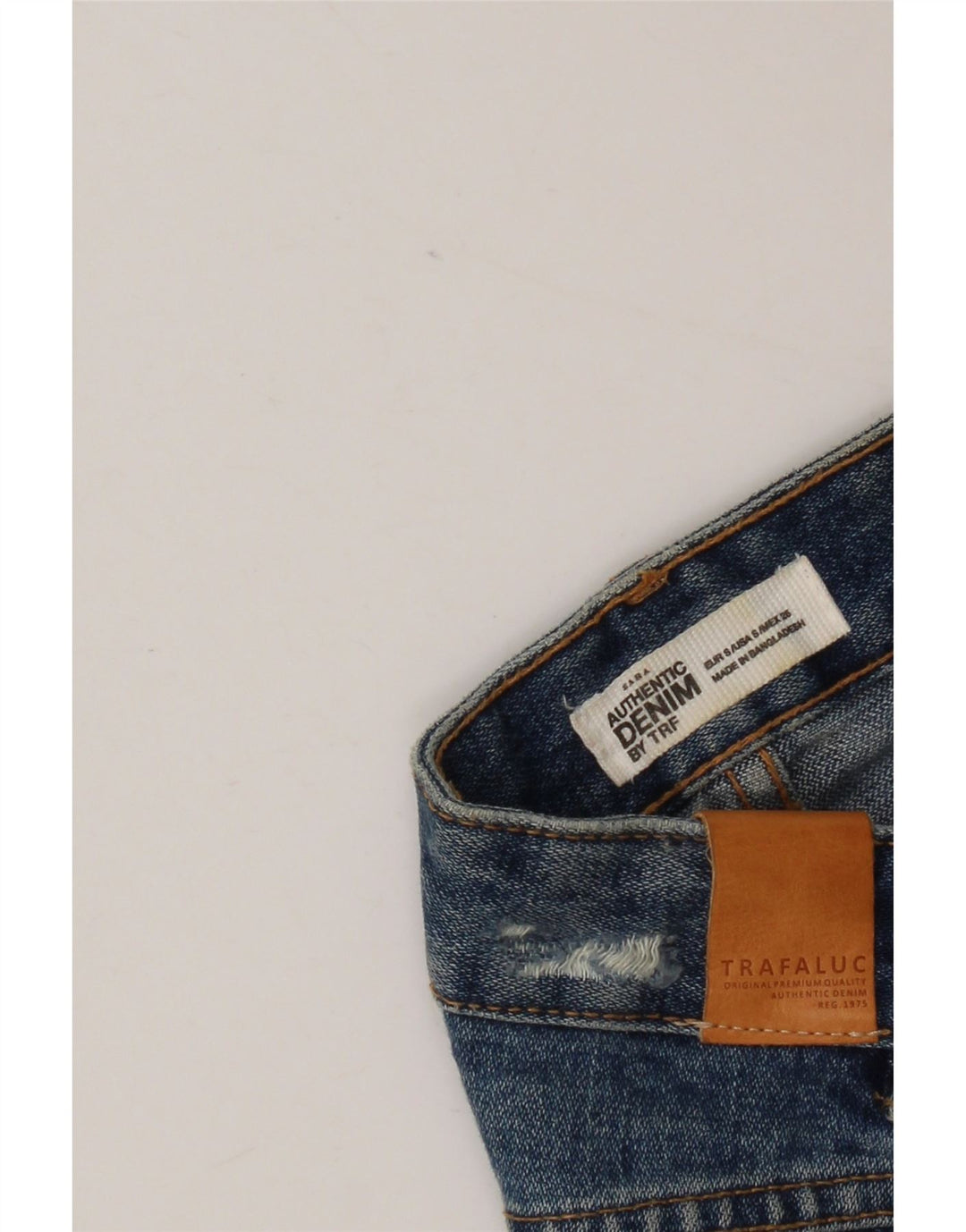 Zara Dame Mini Denim Nederdel Lille W26 Blå