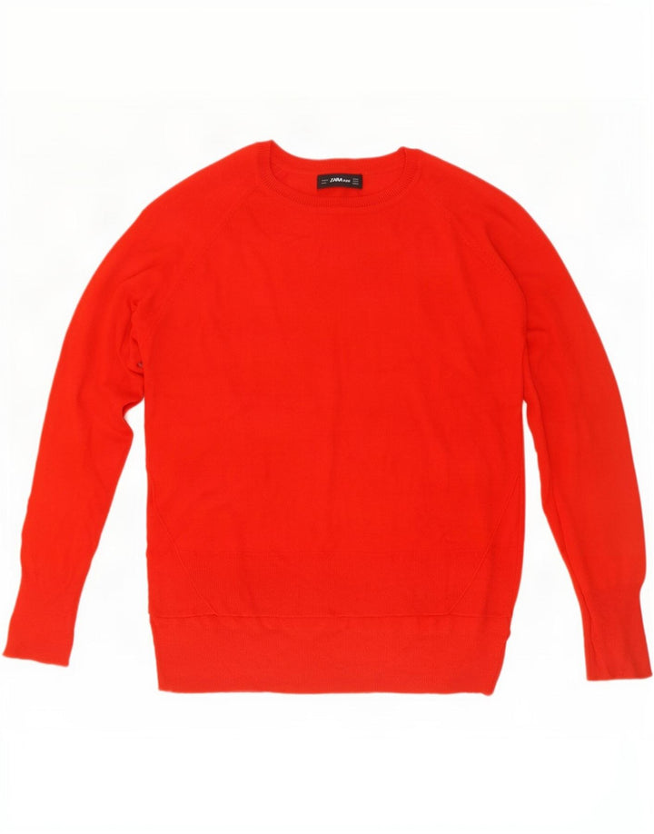 Zara Dame Boat Neck Jumper Sweater UK 10 Small Red Viscose
