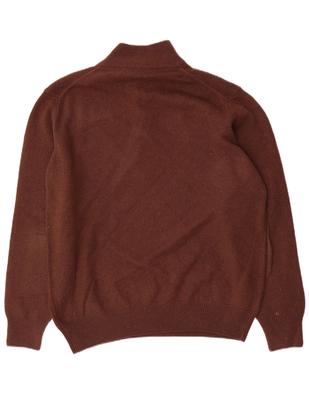 Fred Perry Herre Button Neck Jumper Sweater Stor Brun Uld