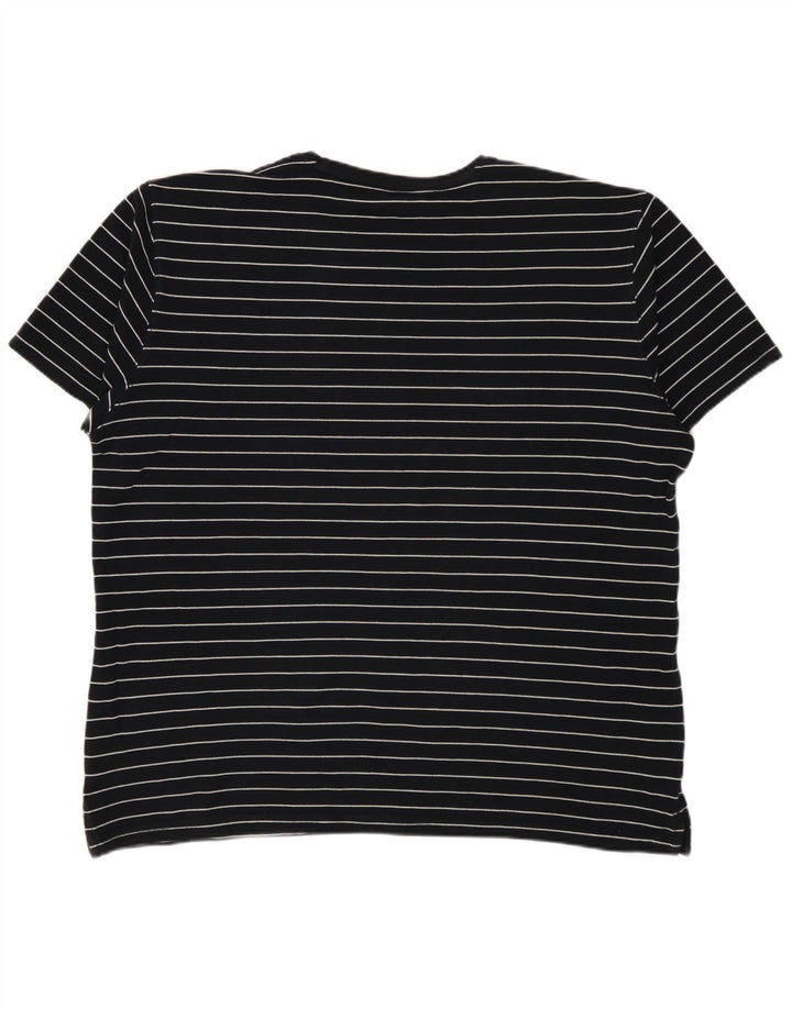 MASSIMO DUTTI Herre T-Shirt Top XL Sort Stribet