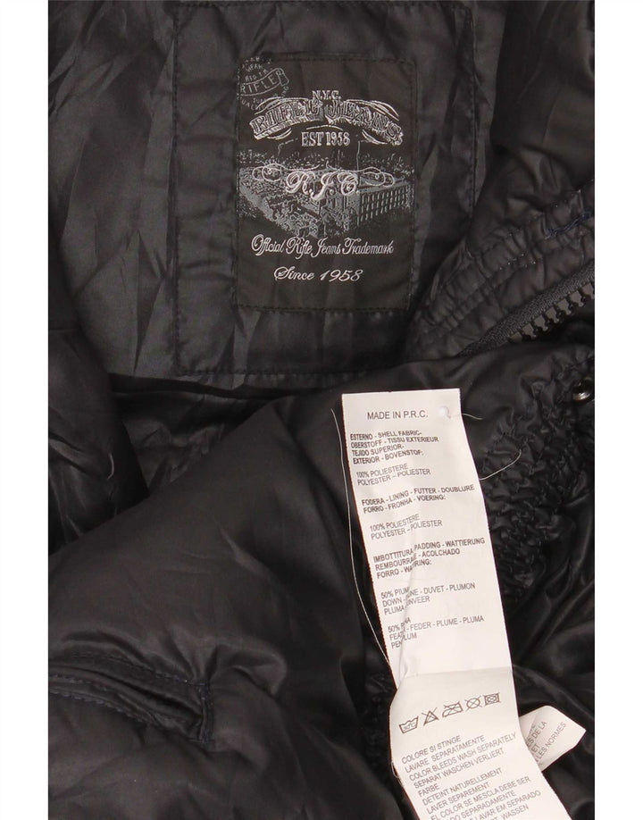Rifle Herre Hætte polstret Gilet UK 36 Lille sort polyester