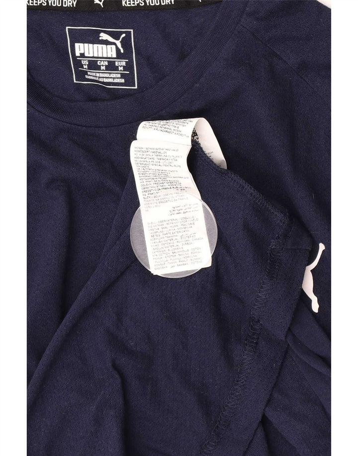 Puma herre T-shirt top mellem marineblå bomuld