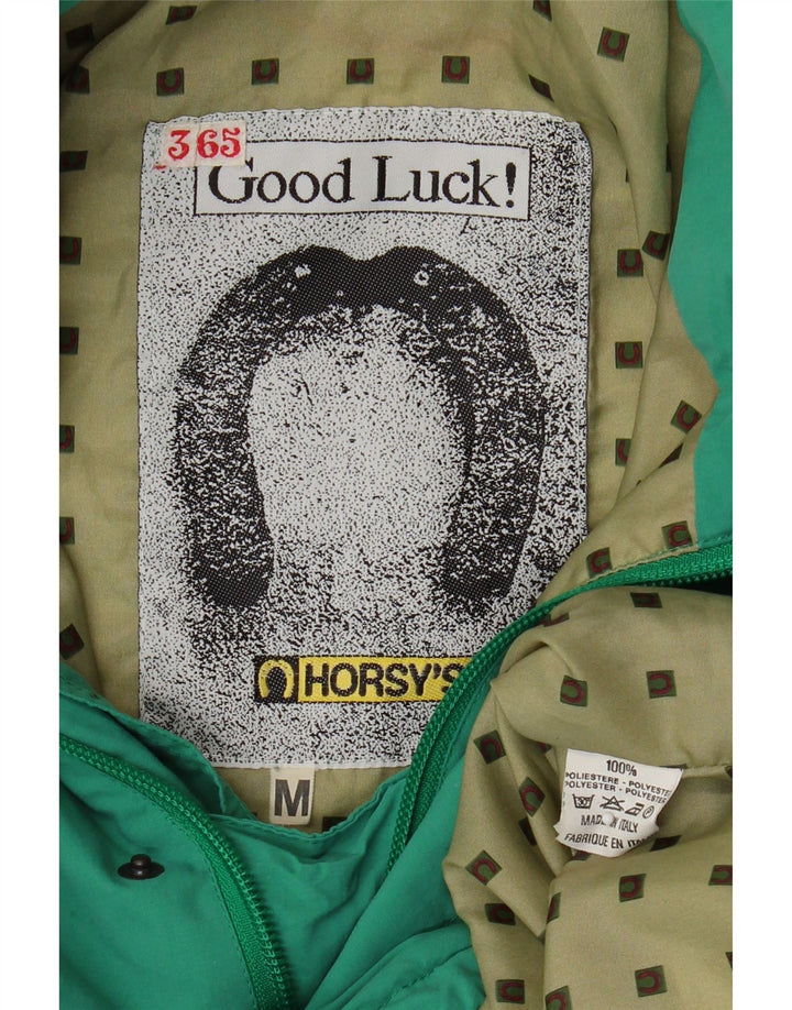 Good Luck Herre Hooded Loose Fit Anorak Jacket UK 38 Medium Green Polyester