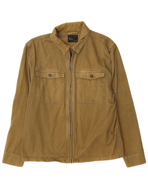 Zara Bomber Jacket UK 42 XL Grøn Bomuld
