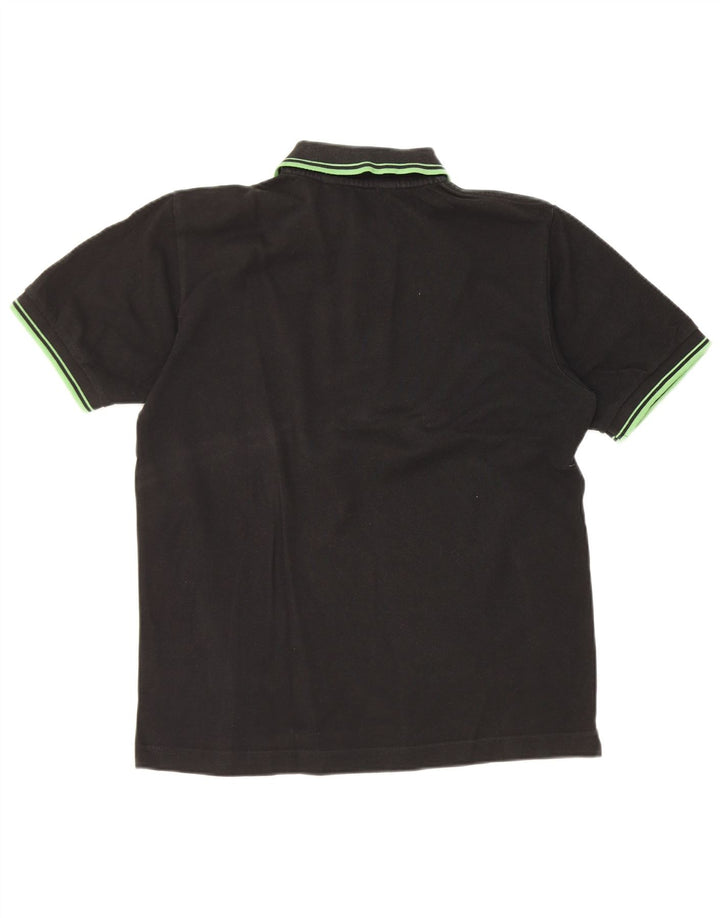 Kappa herre polo shirt lille sort stribet bomuld