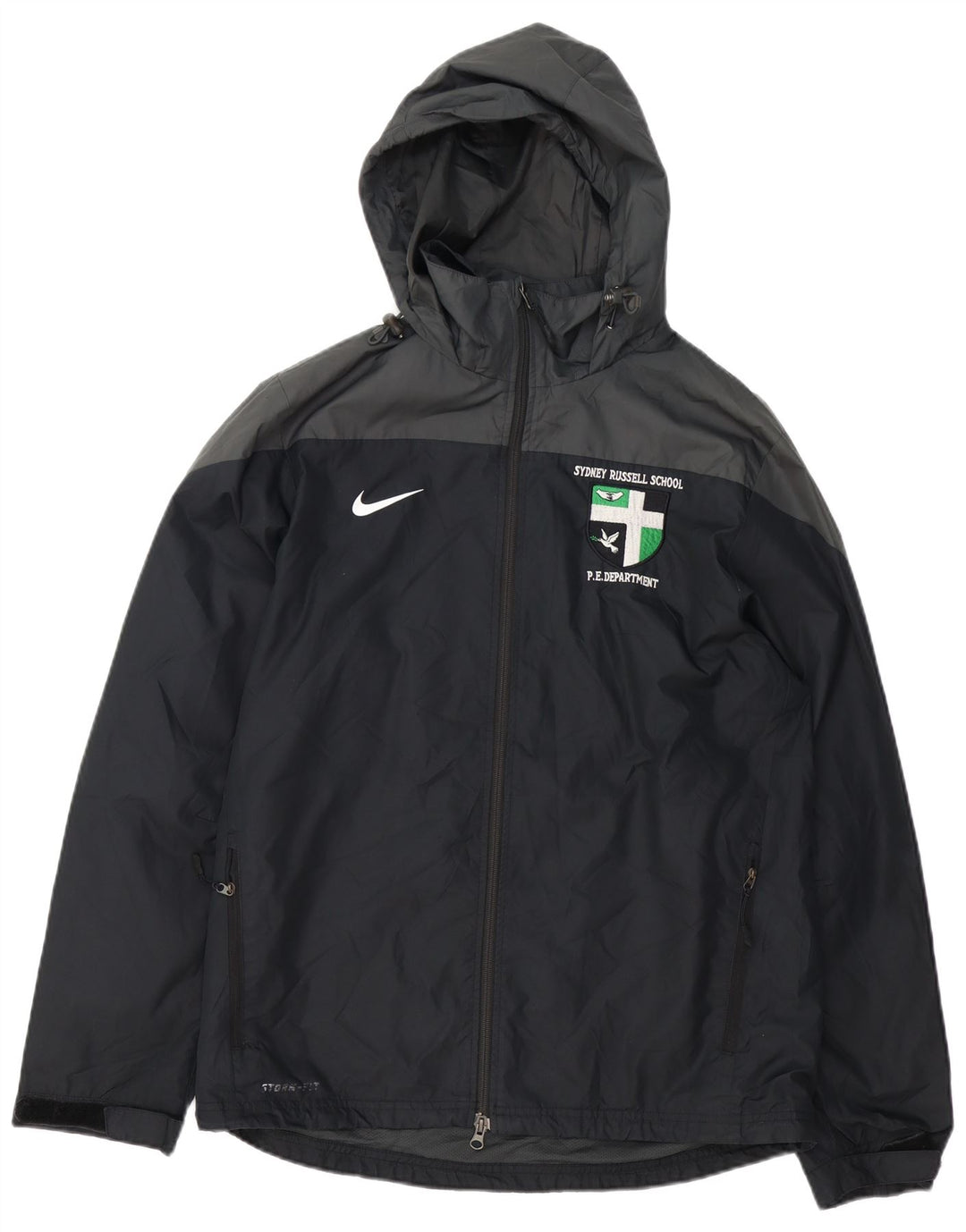 Nike Herre Storm-Fit Graphic Windbreaker Jacket UK 38 Medium Black Polyester