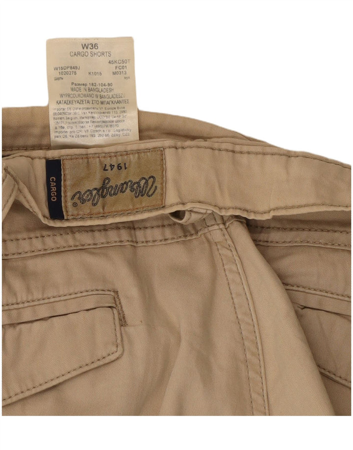 Wrangler Herre Cargo Shorts W36 Stor Beige Bomuld