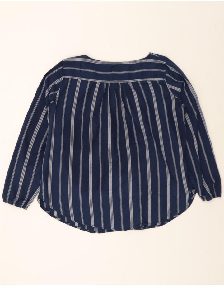 LEE Womens Oversized Long Sleeve Blouse Top UK 18 XL Navy Blue Striped Vintage Lee and Second-Hand Lee from Messina Hembry 