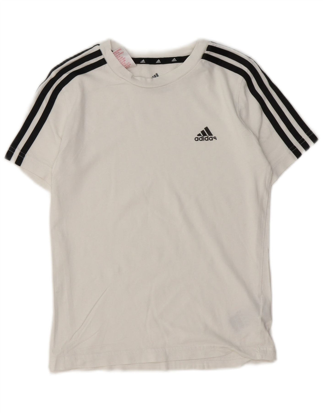 ADIDAS Boys T-Shirt Top 9-10 Years White Cotton