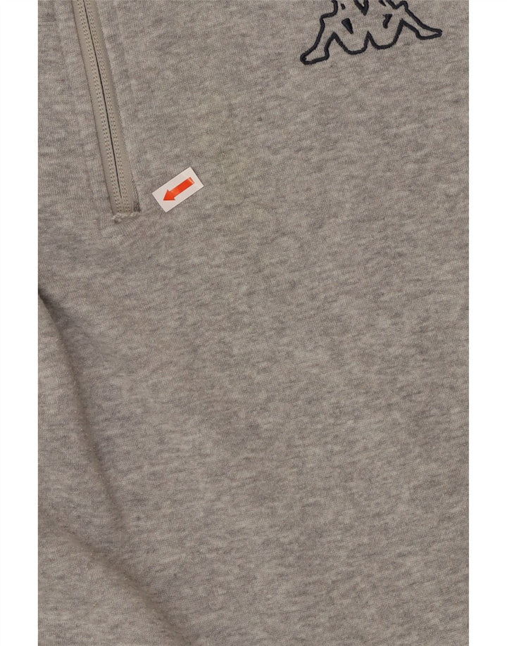 KAPPA Sweatshirt med lynlås til mænd XL Grå Colourblock Polyester