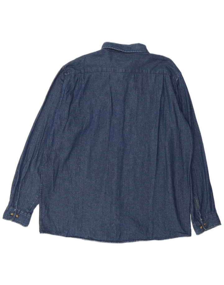 Wrangler Denimskjorte til mænd XL Blå