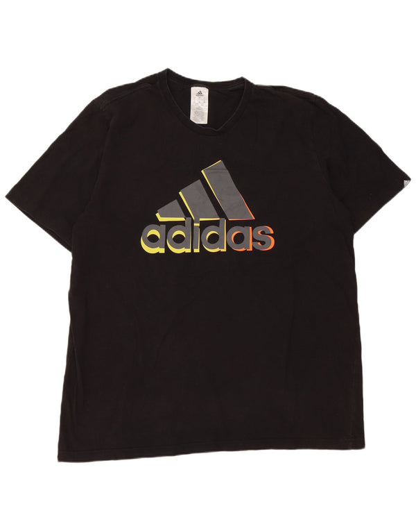 Adidas Herre grafisk T-shirt top XL sort bomuld