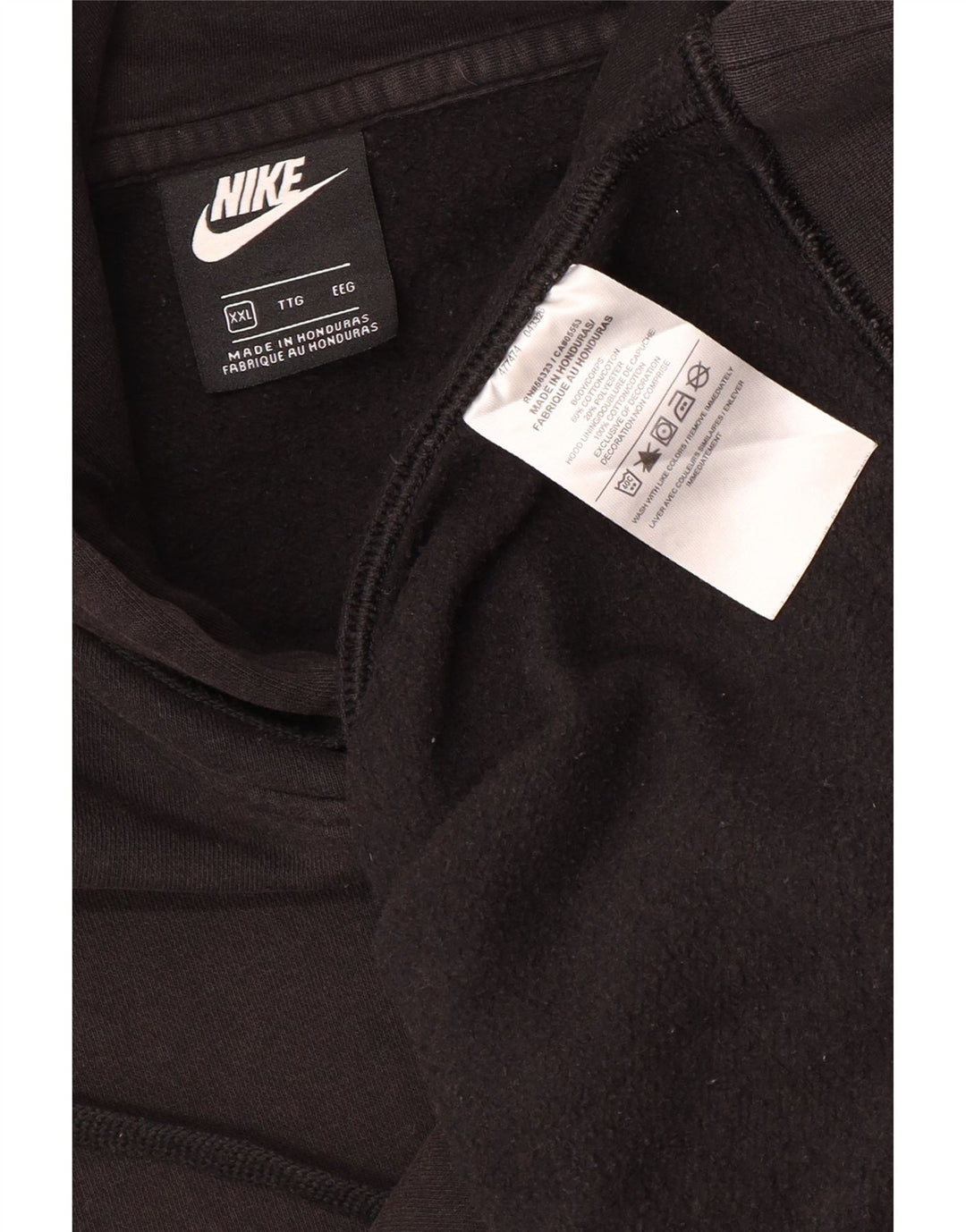 Nike hættetrøje til mænd 2XL sort bomuld