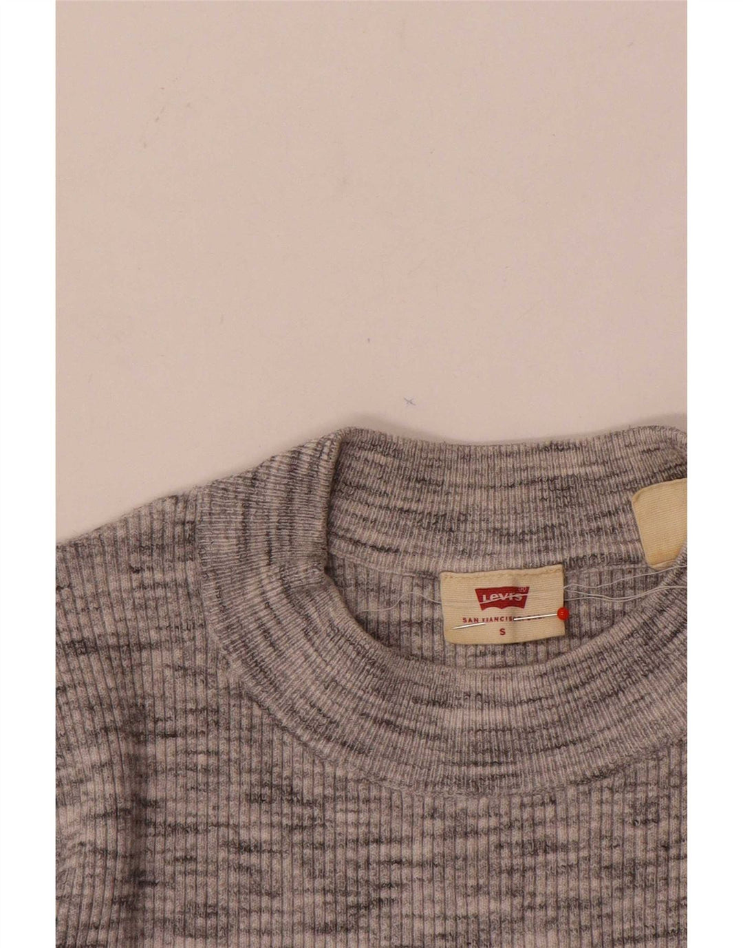 Levi's Dame Turtle Neck Sweater UK 8 Small Grey Flecked