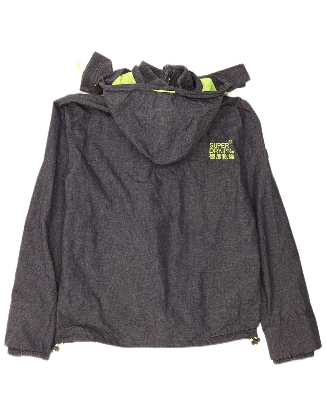 SUPERDRY Dame Windcheater Grafisk Windbreaker Jacket UK 16 Large Grey