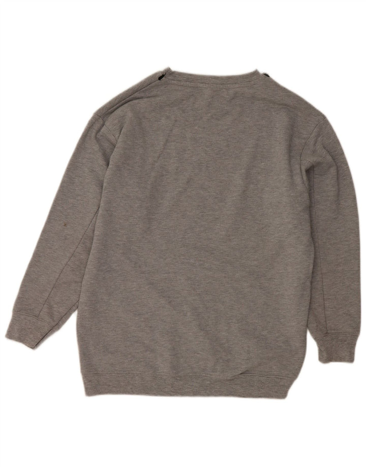 Zara Dame Grafisk Oversized Sweatshirt Jumper UK 10 Lille Grå