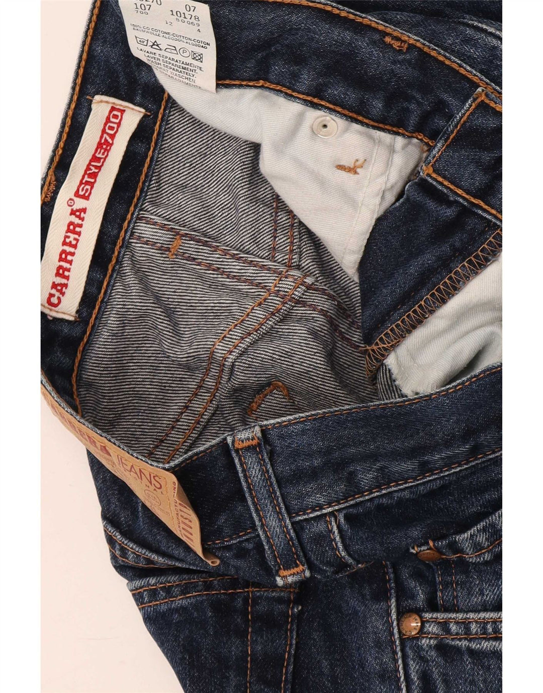 Carrera Straight Jeans til mænd W34 L26 Marineblå Bomuld
