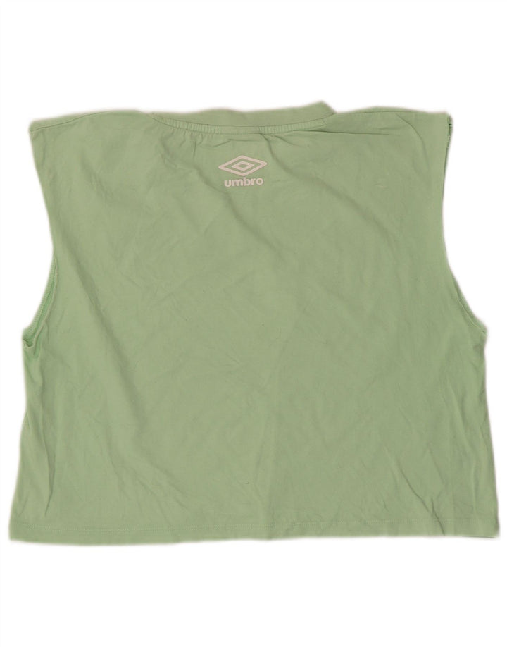 Umbro Womens Crop Graphic Vest Top UK 14 Large Green