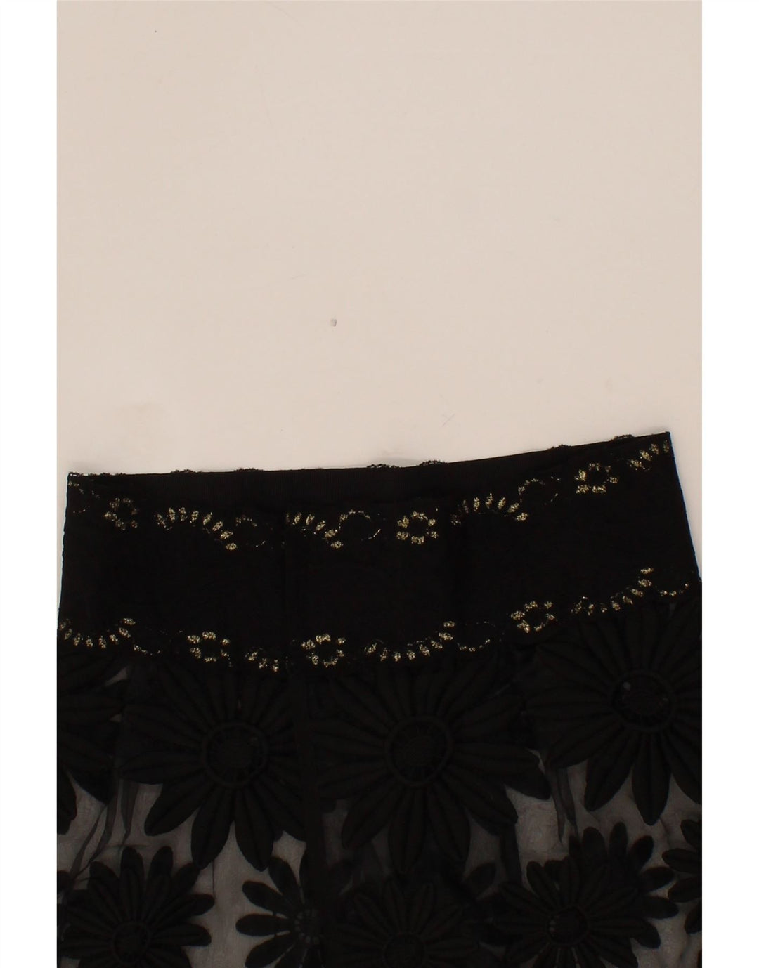 VINTAGE Womens Straight Skirt W28 Medium Black Floral Vintage Vintage and Second-Hand Vintage from Messina Hembry 