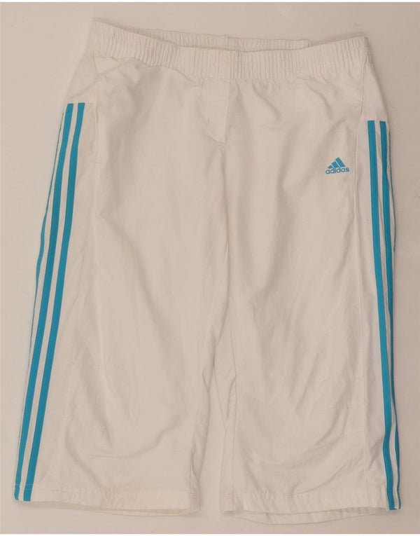Adidas Womens Bermuda Sports Shorts UK 14 Medium White Polyester