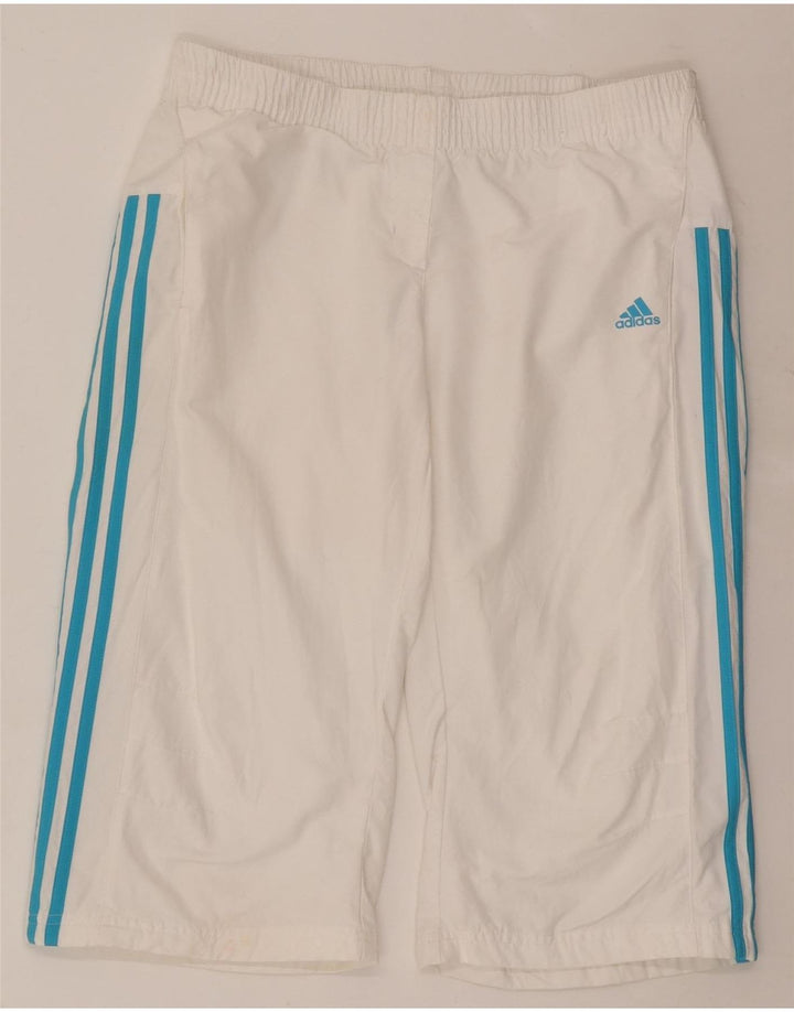 Adidas Womens Bermuda Sports Shorts UK 14 Medium White Polyester