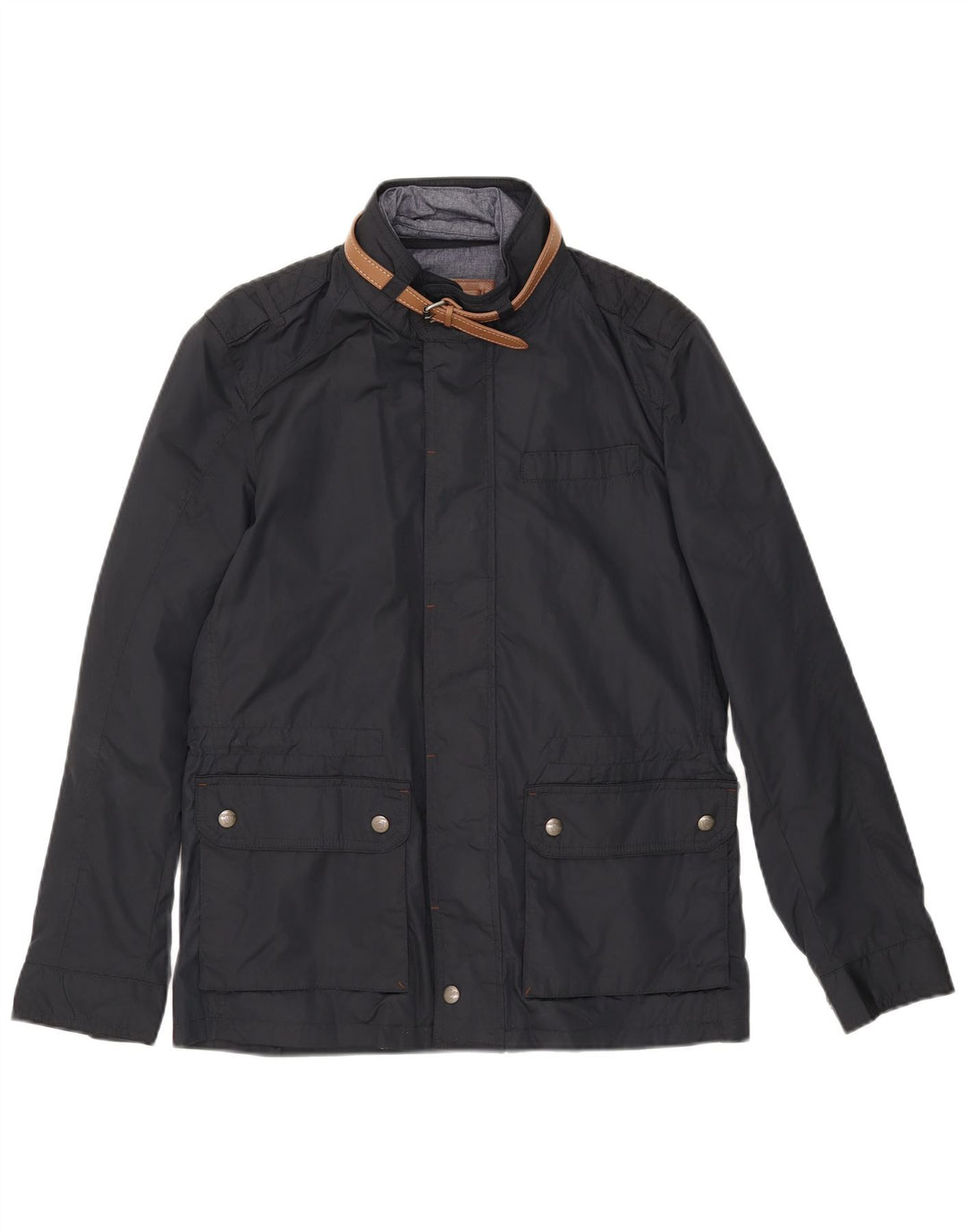 Massimo Dutti Herre Utility Jacket UK 38 Medium Navy Blue Nylon