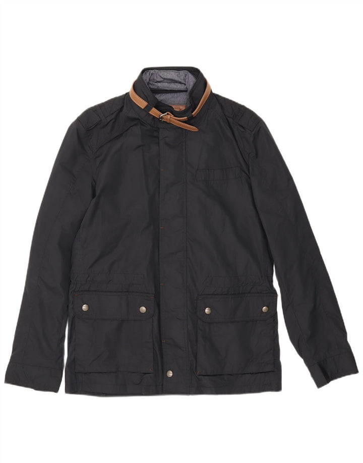 Massimo Dutti Herre Utility Jacket UK 38 Medium Navy Blue Nylon