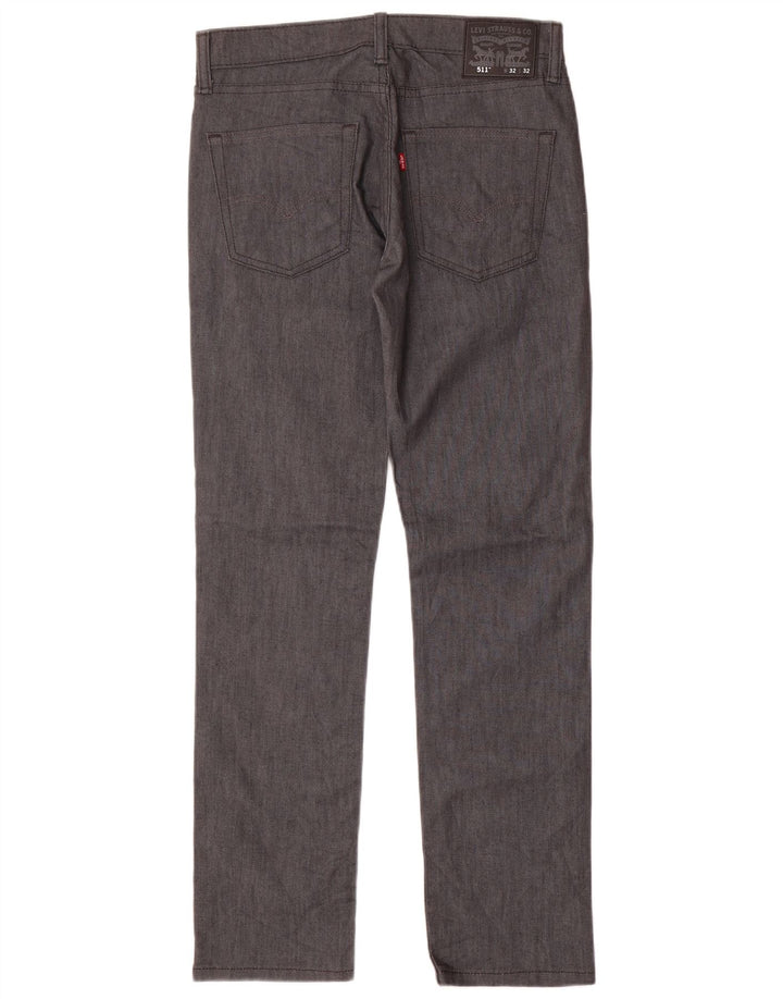 LEVI'S Herre 511 Slim Jeans W32 L32 Marineblå Bomuld