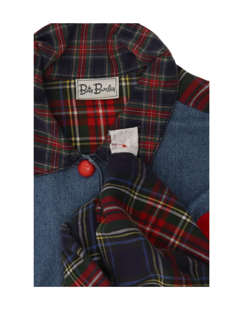 BETTY BARCLAY Womens Loose Fit Shirt UK 14 Large Multicoloured Patchwork Vintage Betty Barclay and Second-Hand Betty Barclay from Messina Hembry 