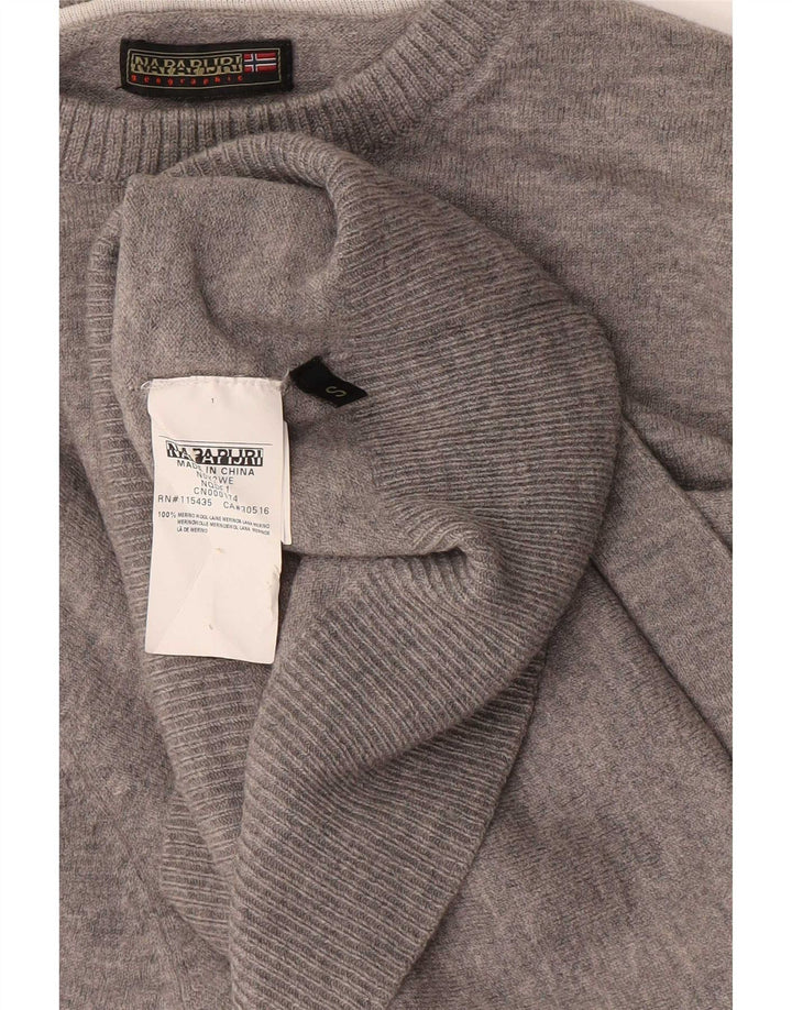 Napapijri Herre Geographic Crew Neck Jumper Sweater lille grå uld