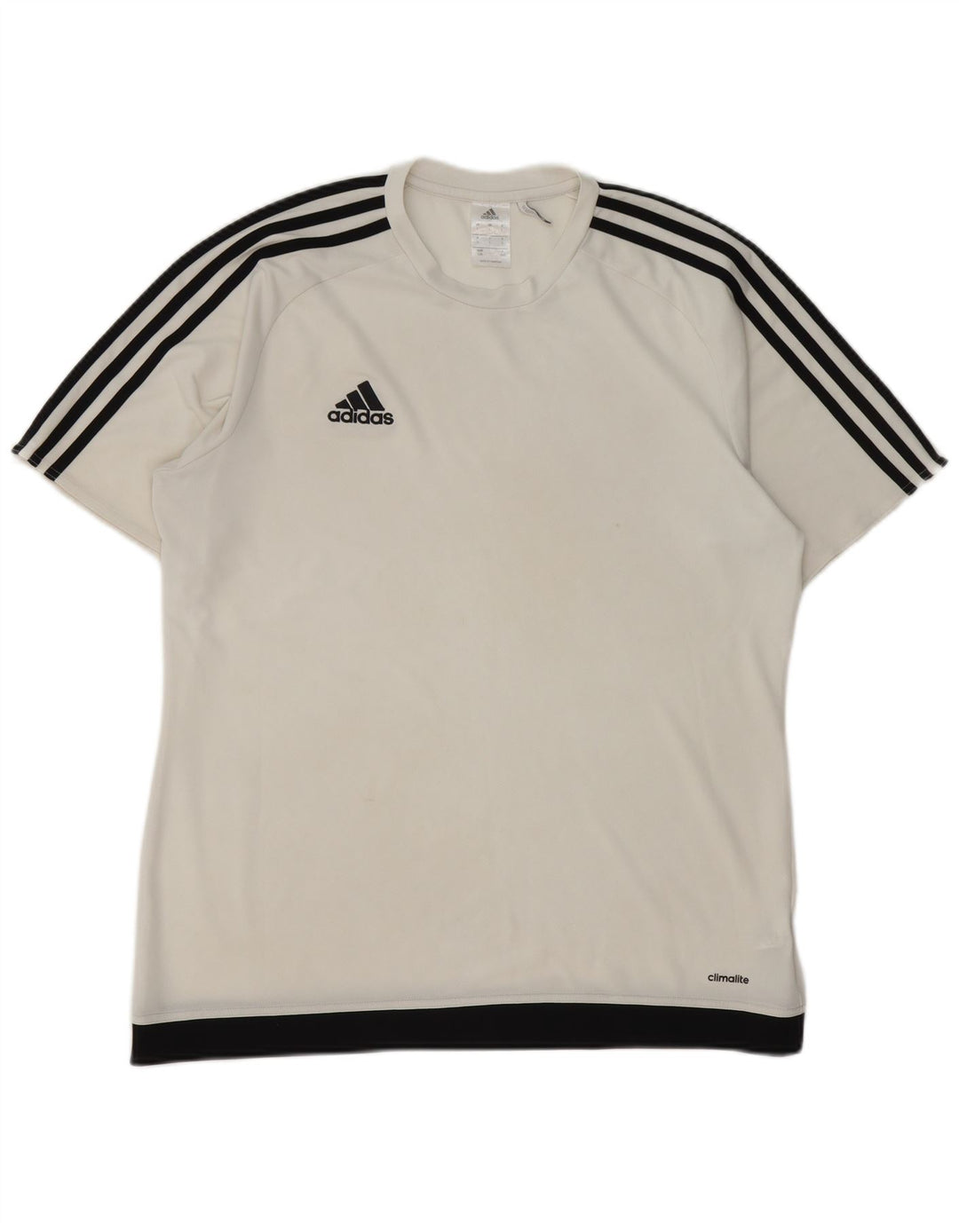 Adidas Herre Climalite T-Shirt Top Stor Hvid Colourblock Polyester