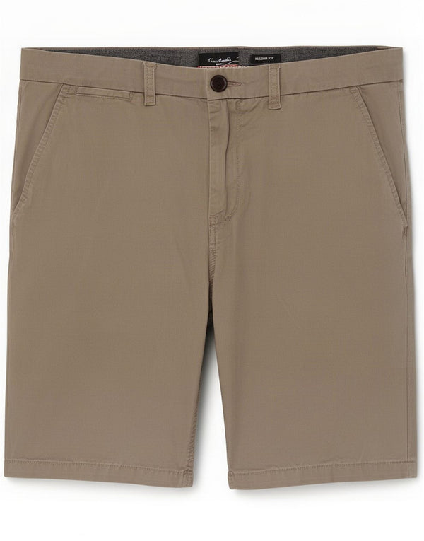 Pierre Cardin Herre Regular Fit Chino-shorts XL W40 Khaki Cotton