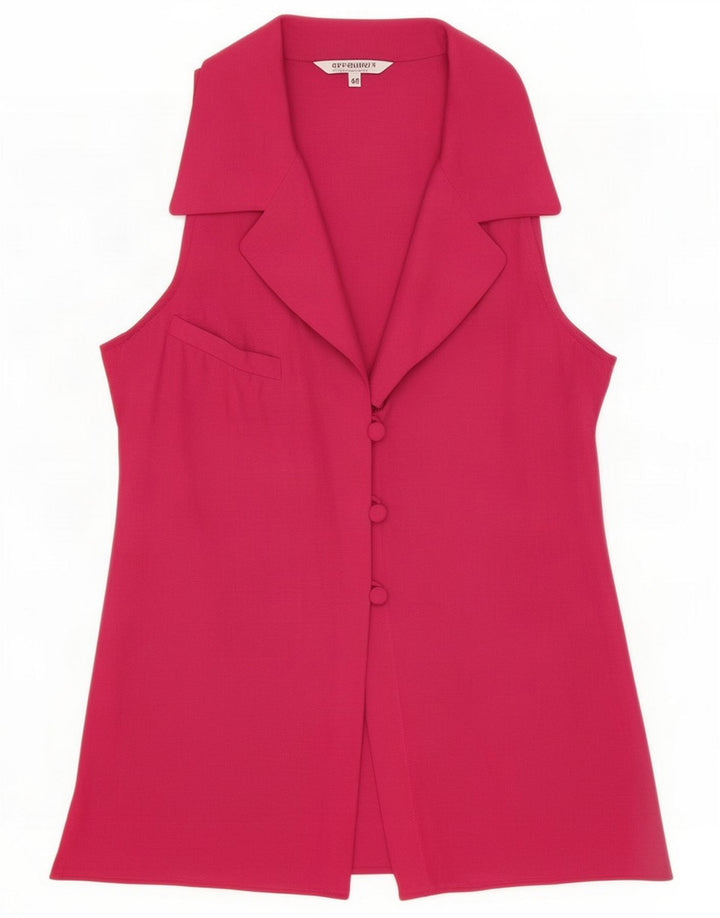 Erreuno Dame Ærmeløs skjorte Bluse IT 44 Medium Pink