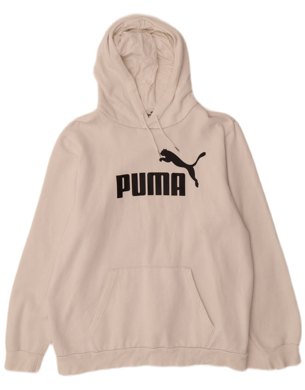 Puma Grafisk hættetrøje til mænd, stor hvid bomuld