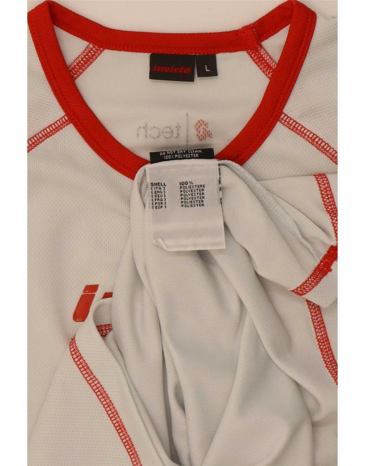 Invicta drenge grafisk t-shirt top 11-12 år stor hvid polyester