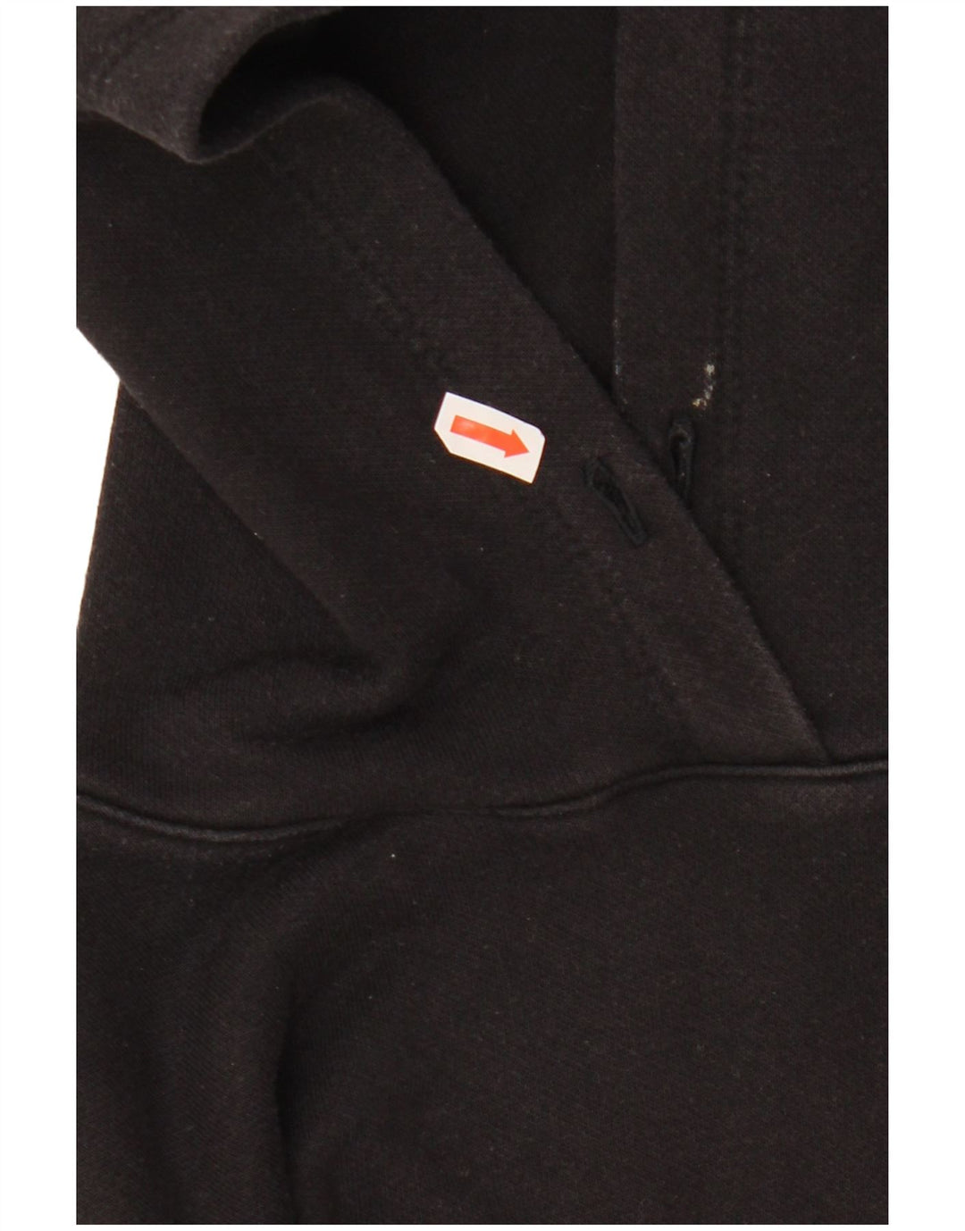 CHAMPION Womens Crop Oversized hættetrøje Jumper UK 6 XS Sort bomuld