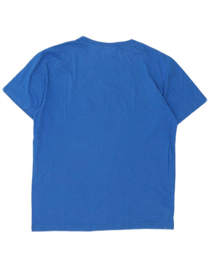 Fila Herre Grafisk T-Shirt Top Stor Blå Bomuld