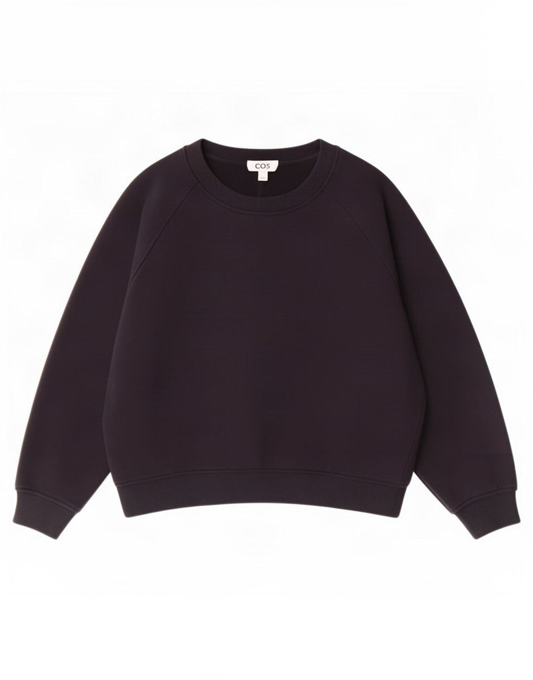 Cos Dame Oversized Sweatshirt Jumper UK 14 Medium Navyblå Bomuld