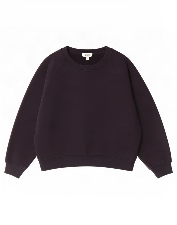 Cos Dame Oversized Sweatshirt Jumper UK 14 Medium Navyblå Bomuld