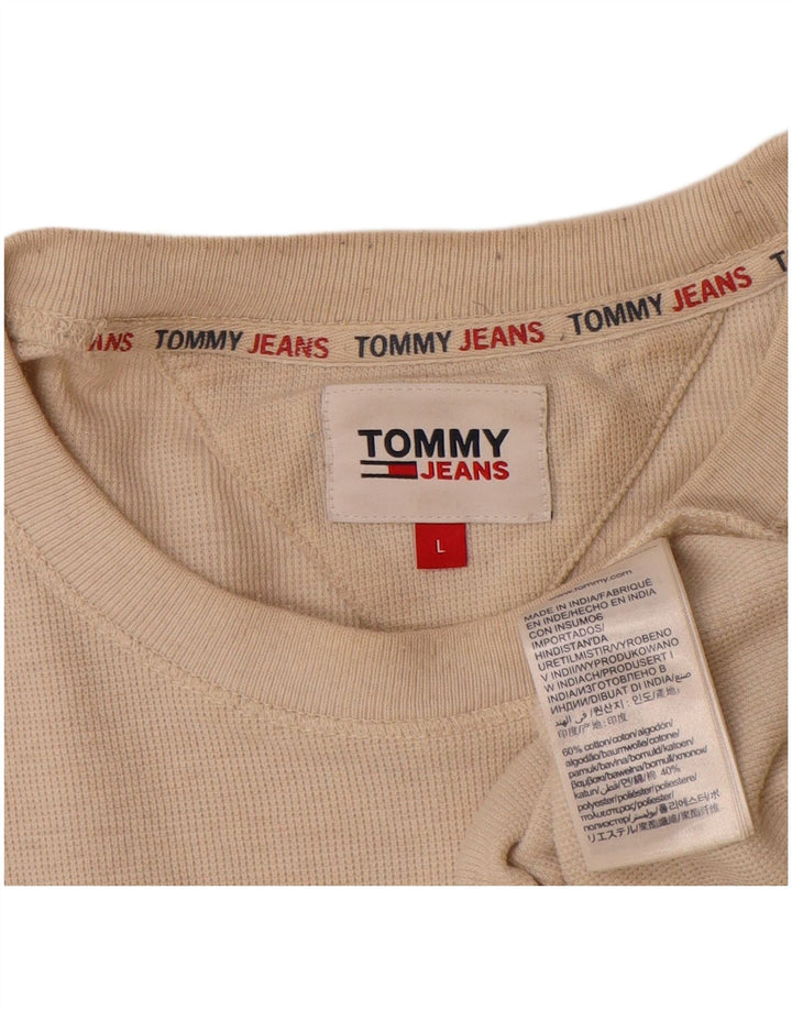 Tommy Hilfiger Herre Top Langærmet Stor Beige Bomuld