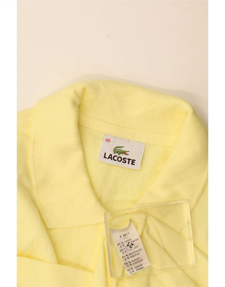 Lacoste Dame Ærmeløs Polo Shirt Størrelse 40 Medium Gul Bomuld