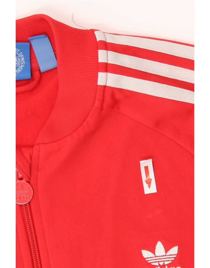 Adidas Drenge Træningsdragt Topjakke 14-15 År Rød Polyester