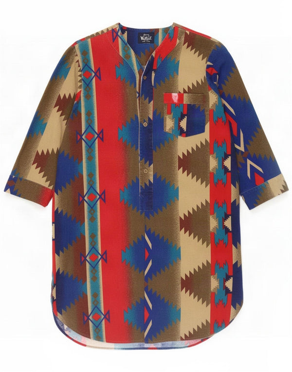 Woolrich Dame 3/4-ærmet Shift Dress UK 18 XL Flerfarvet Geometric