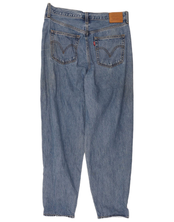 Levi's, høj talje, løs pasform, tilspidsede jeans til kvinder W31 L29 blå bomuld